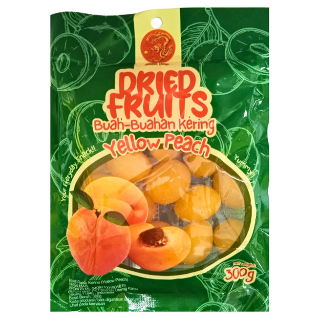 

S23058 NAGA MAS DRIED FRUITS YELLOW PEACH MANISAN IMLEK 300GR MAJU BERSAMA