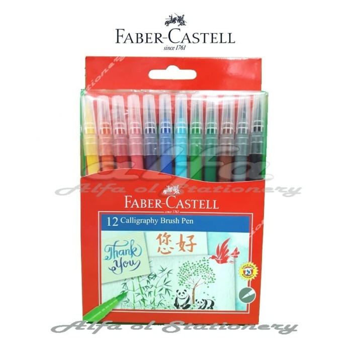 

TERBARU Calligraphy Brush Pen 12 Faber Castell - Kaligrafi Spidol - Pulpen