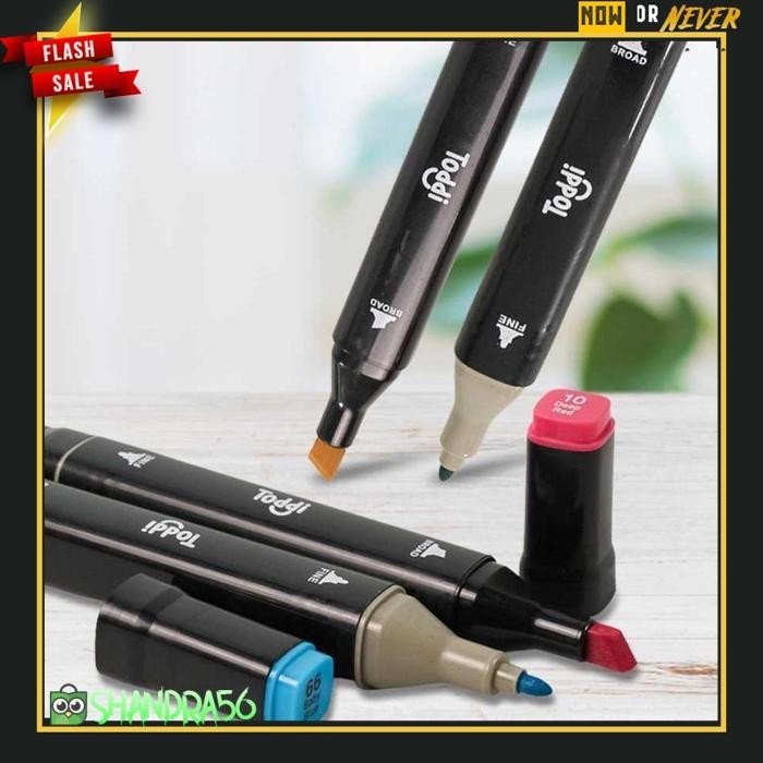 

TERBARU Spidol Dual Side Fine Art Brush Pen Art Marker Set 60 Color - Hl270 BISA GRAB!