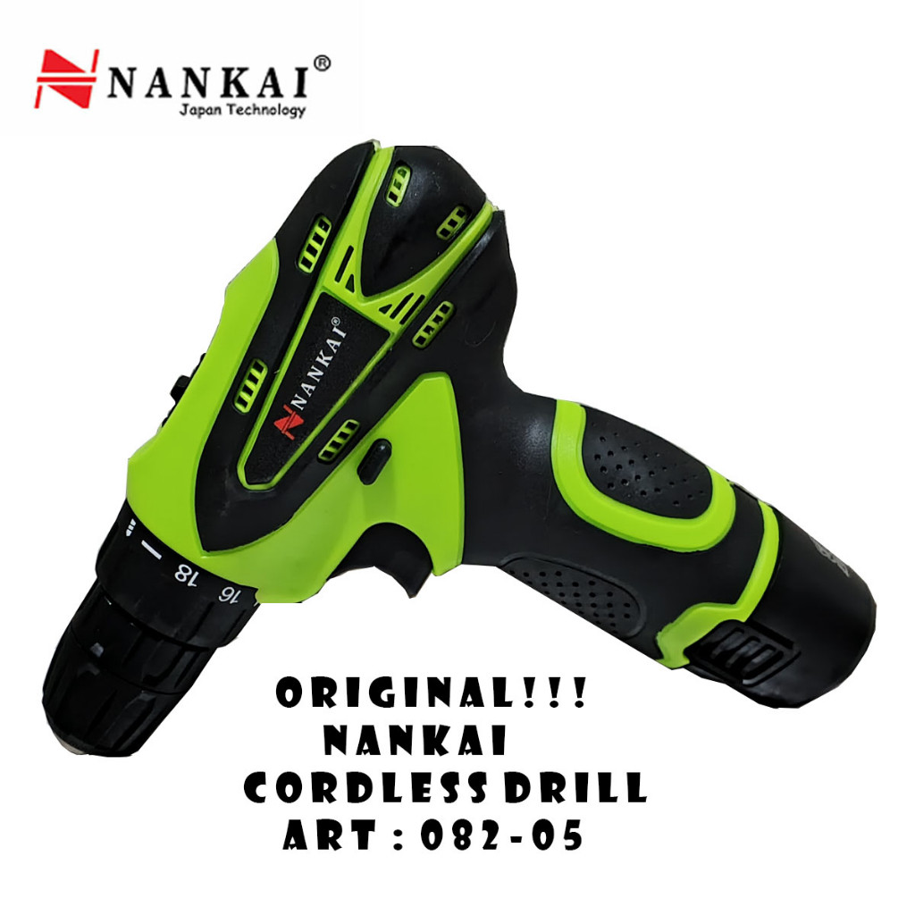  Nankai Japan Technology Mesin Bor cordless Besar 10 mm Baterai 12V 12 Volt Plus Acc