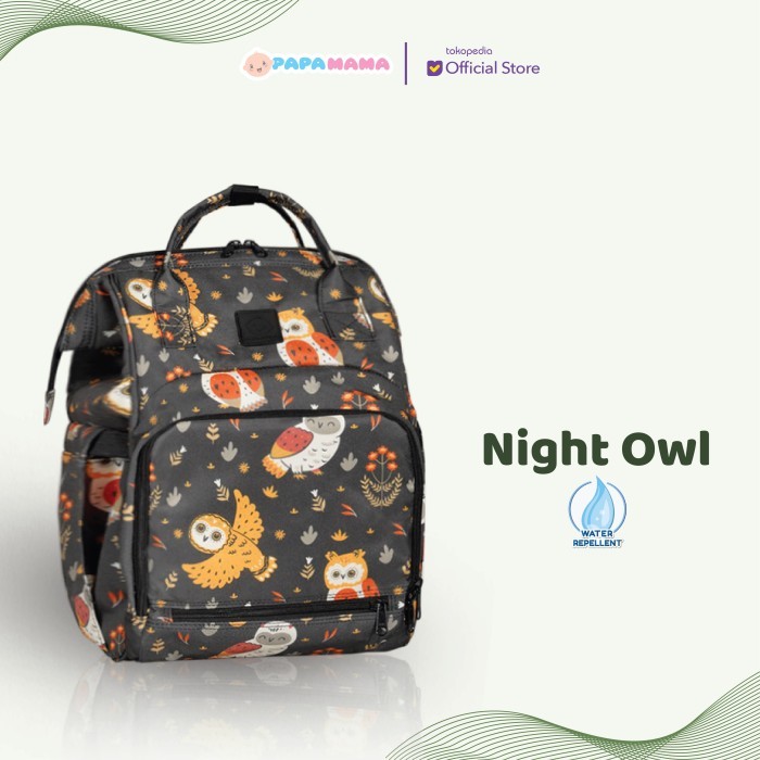 TERBARU PapaMama Pattern Backpack-Tas Bayi - Night Owl 1034
