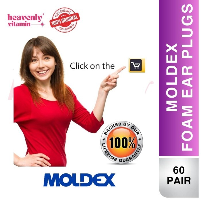 Industri Moldex Sparkplugs Soft Foam Earplugs - 60 Pairs Ear Plugs