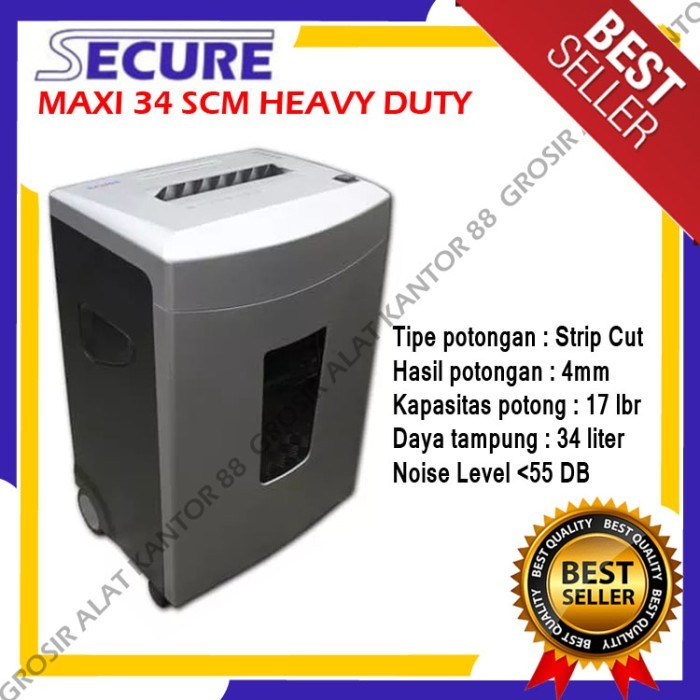 TERBARU Paper Shredder SECURE MAXI 34 SCM - Penghancur Kertas MAXI 34SCM