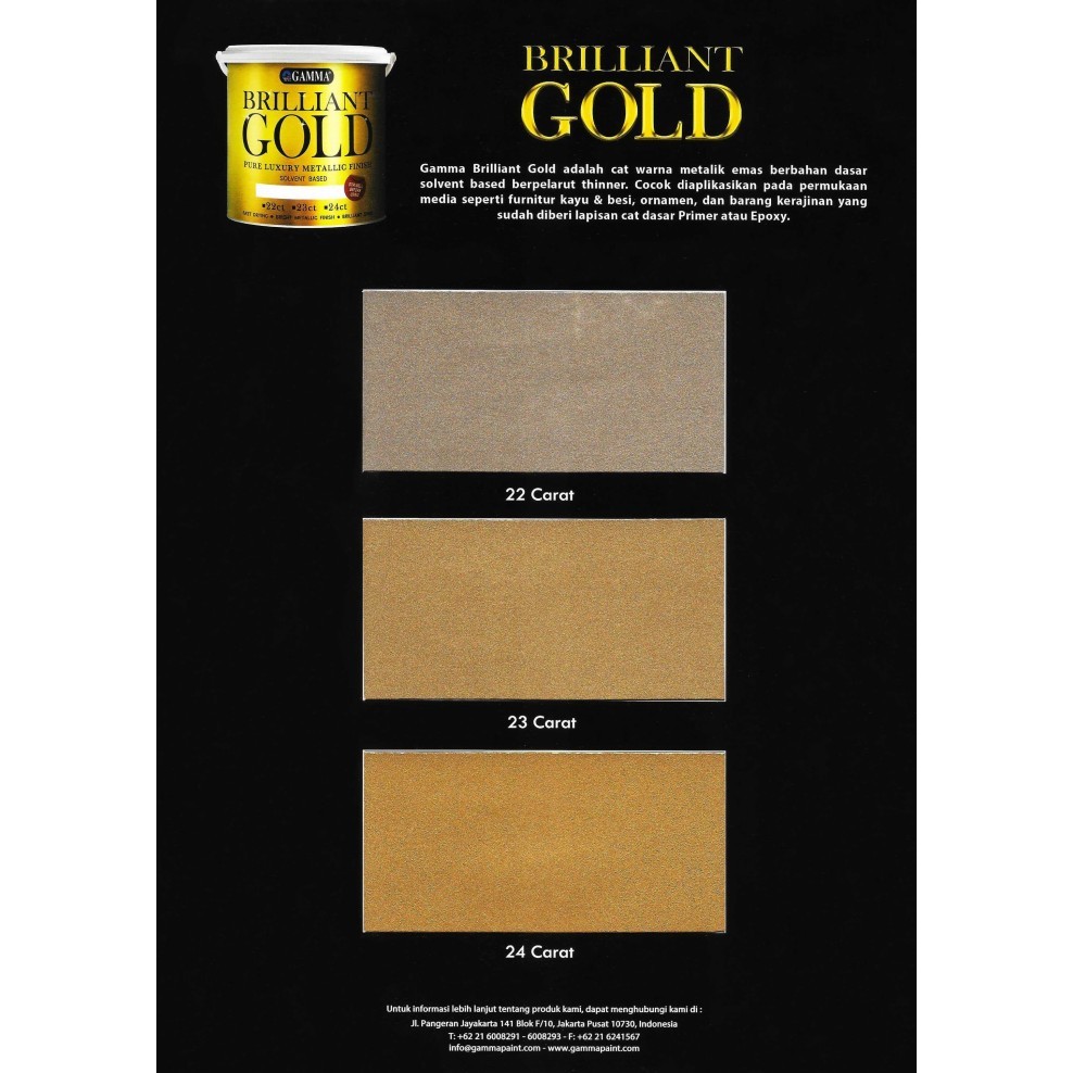 

Tinta Brilliant Gold - 23 Carat - Cat Metalik 1L