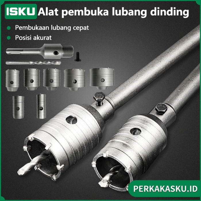 TERLARIS ISKU Hole Saw Hollow Core Saw Mata Bor Hole Saw Lubang Tembok Beton Pelubang Beton 30-90cm