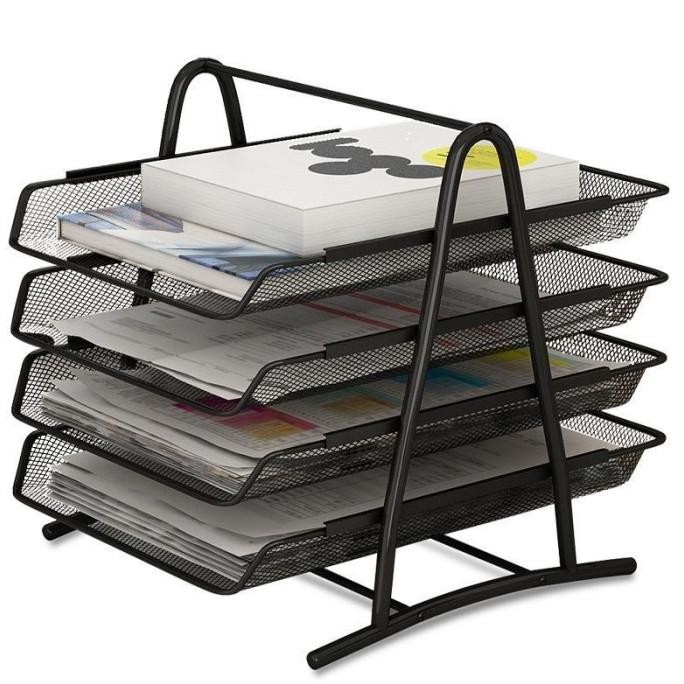 

SHENAR, RAK DOKUMEN KERTAS 4 SUSUN / TEMPAT FILE DOKUMEN / LETTER TRAY BS01