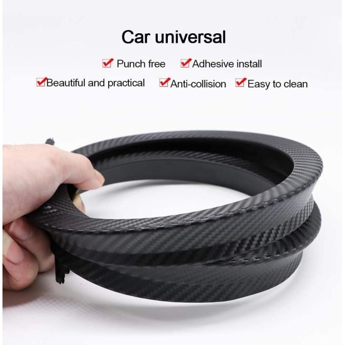 List Carbon 4D Over Fender (4 Pcs) | Lip Spakbor Ban Mobil Universal