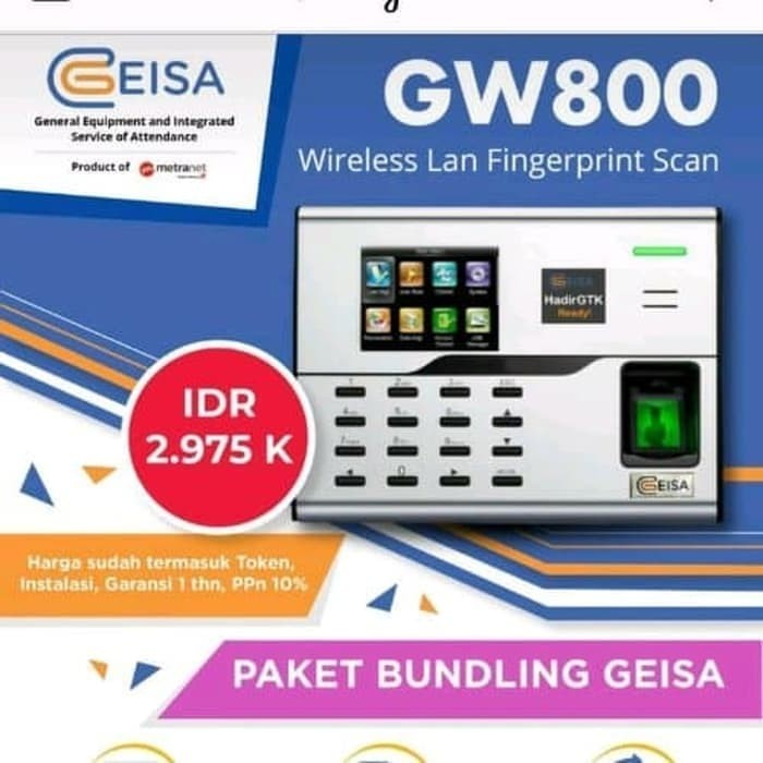 Murah.. Mesin Absen Geisa Gw800 Fingerprint Geisa Gw800