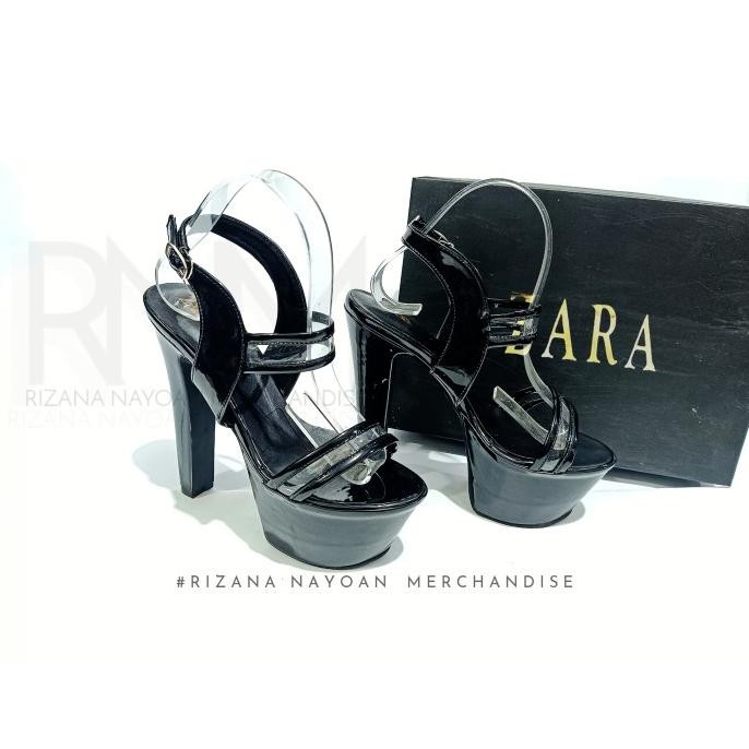 Heels Zara Mika Glossy Tinggi 15 cm HighHeels Rnm.Market H24S