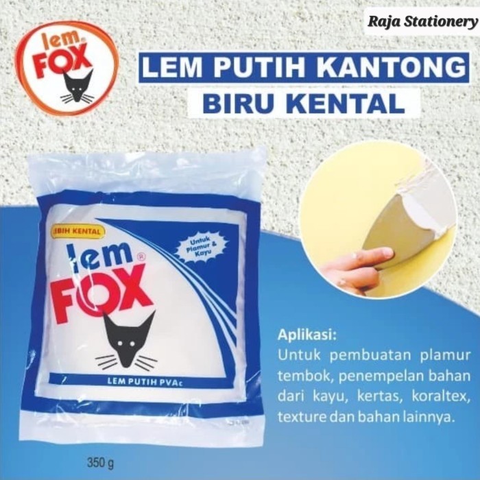 

Lem Fox Putih 350Gr Pouch Pvac Kayu Kertas Plamur Tembok White Glue