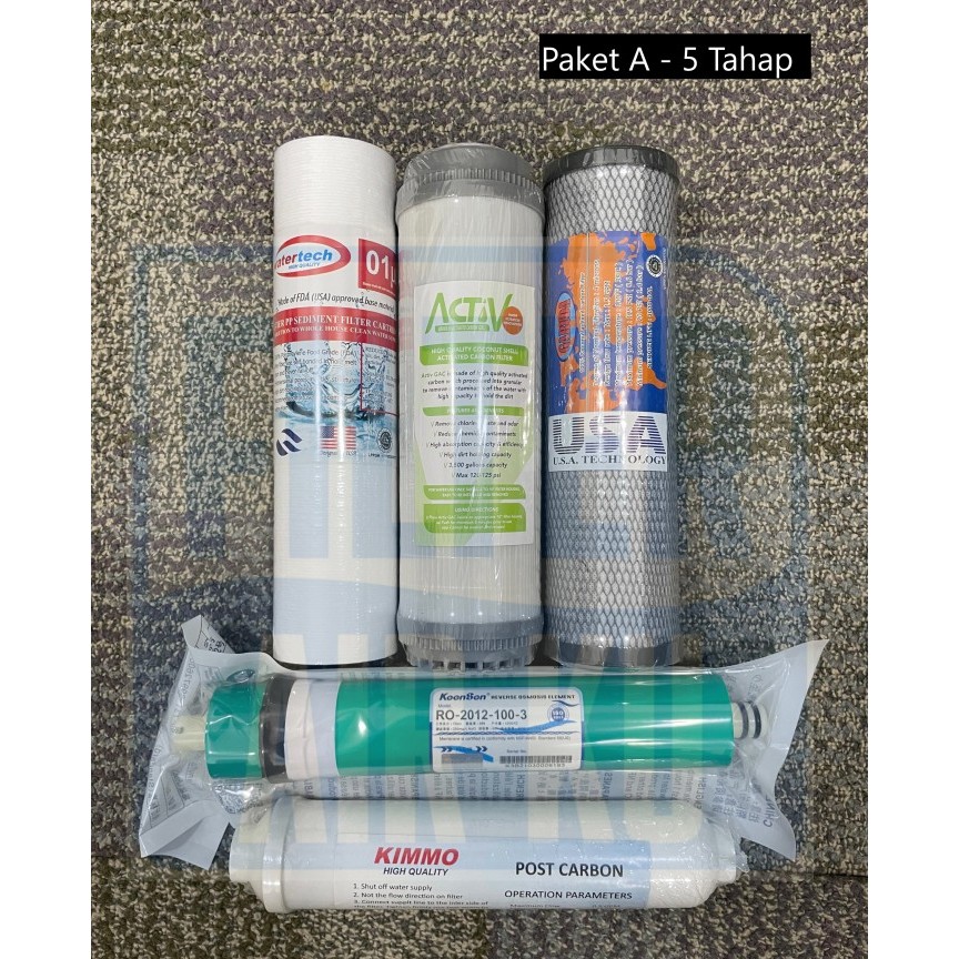 Paket Filter RO / Refill Filter RO Reverse Osmosis 100 Gpd