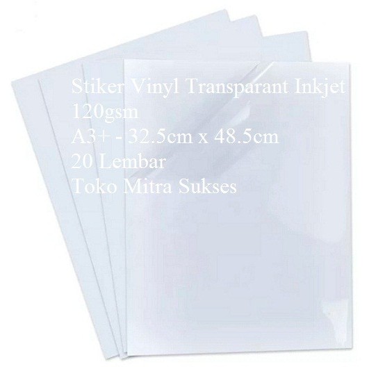 

Stiker Vinyl Transparant Inkjet A3+ - 32.5cm x 48.5cm