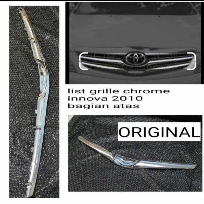 List Crome Grill Bagian Atas Innova 2010 Original