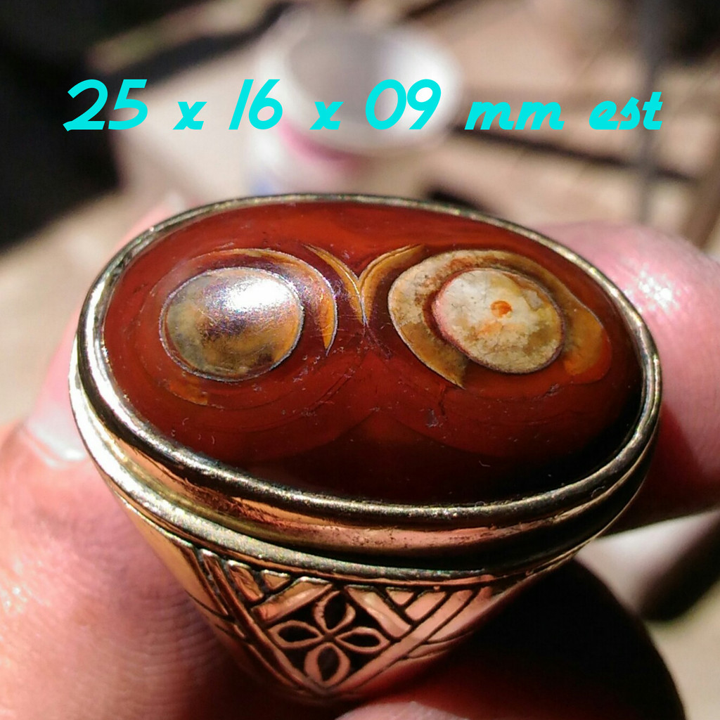 Natural Sulaiman Merah Ati Ayam Super Body Glass Plong Motif Mata Dewa Wingit Unik Langka Kolektor I