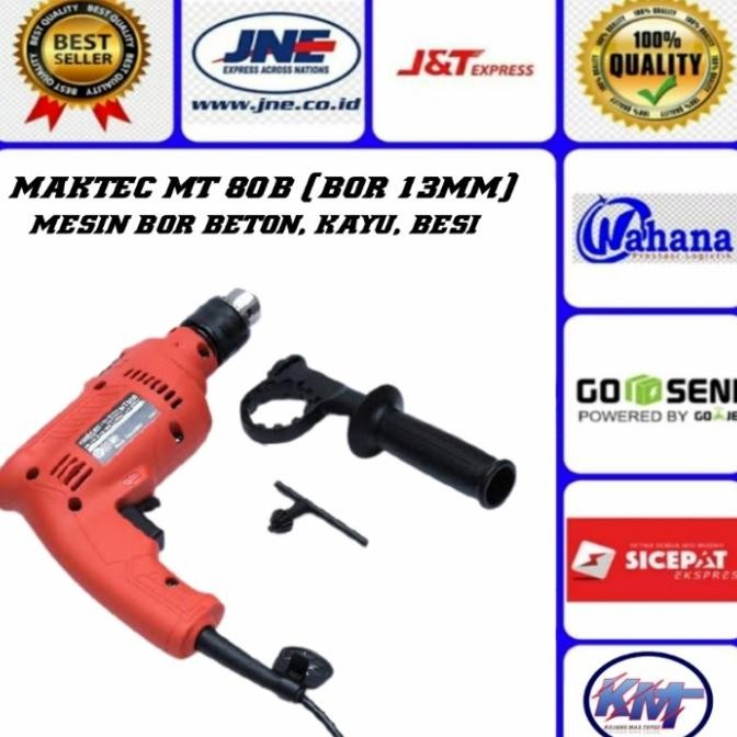 Maktec MT80 B Mesin Bor Beton Besi Kayu 16mm Mt 80B Hammer Drill 13mm