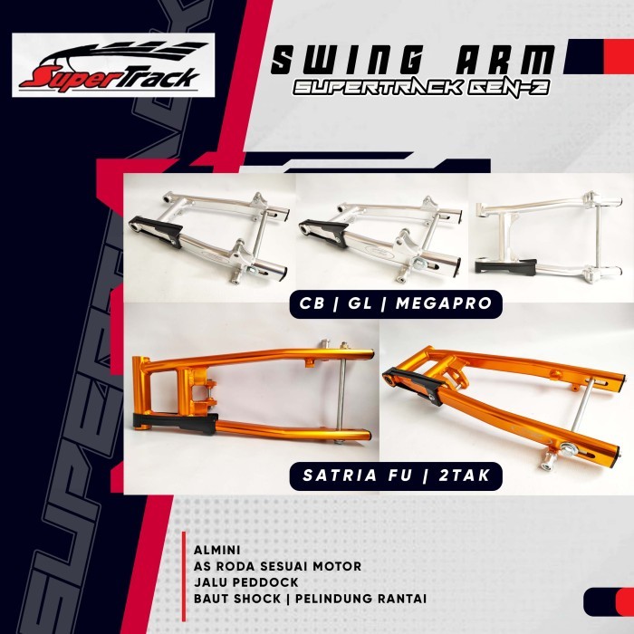 Kianoka Arm Supertrack Gen 2 Satria Fu Cb 100 Gl Megapro Tiger Model Kaze Oval