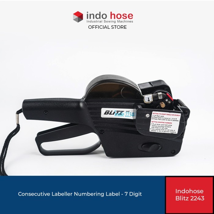 

HOT SALE! Indohose Blitz Consecutive Labeller 2234 Numbering Label - 7 Digit