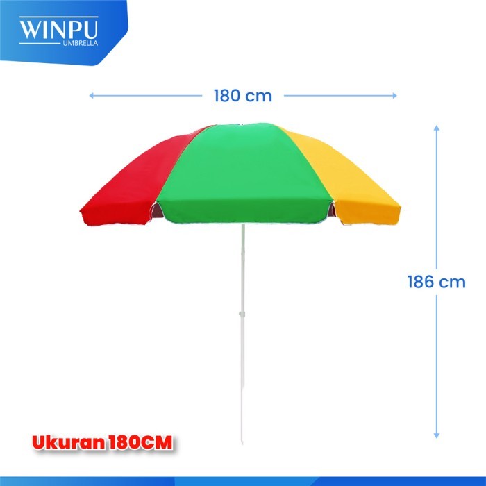 PROMO! WINPU Payung Tenda Jualan Besar Pelangi (180Cm-260Cm) 2 Lapis