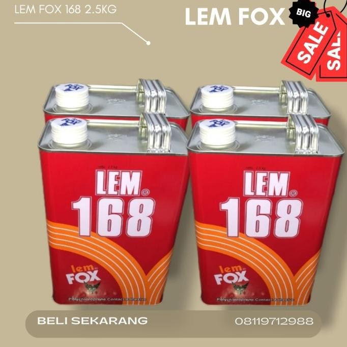 

Promo Lem Fox 168 Galon 2,5kg / Lem Fox Kuning 168 Polos COD