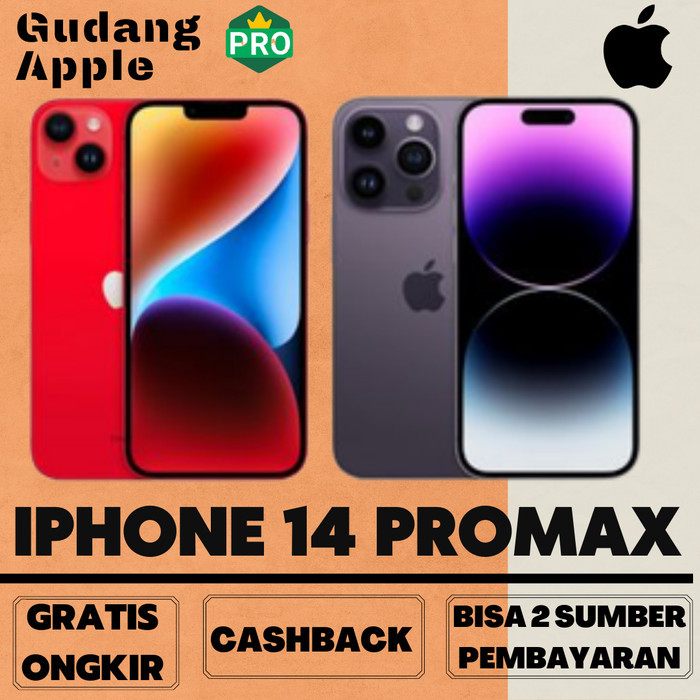 TERBARU - Apple iPhone 14 Pro Max 5G 128GB 256GB 512GB 1TB IMEI PERMANEN