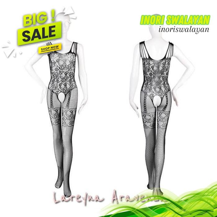 BODY STOKING SEXY JARING  BAJU SEKSI LINGERIE BODY STOKING SEXY JARING LACE CROTCHLESS PRODUK TERBAI