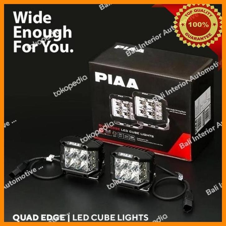 (bias) lampu tembak/sorot mobil piaa new quad edge led 4" cube light series