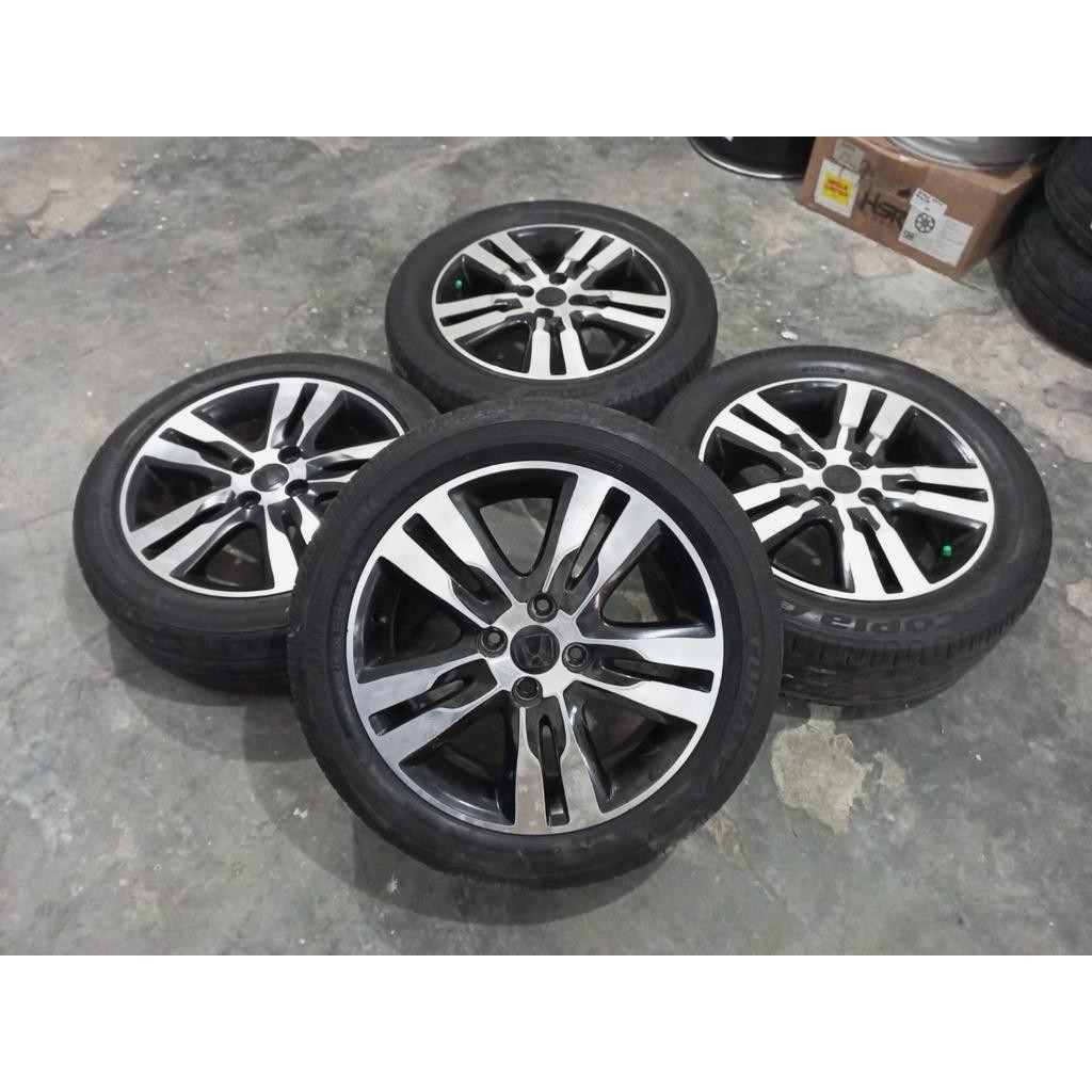 Velg Mobil Jazz Oem Ring 16 Pcd 4X100 + Ban Bonus R16 Buat Mobilio Brio Agya Sigra City Vios Yaris