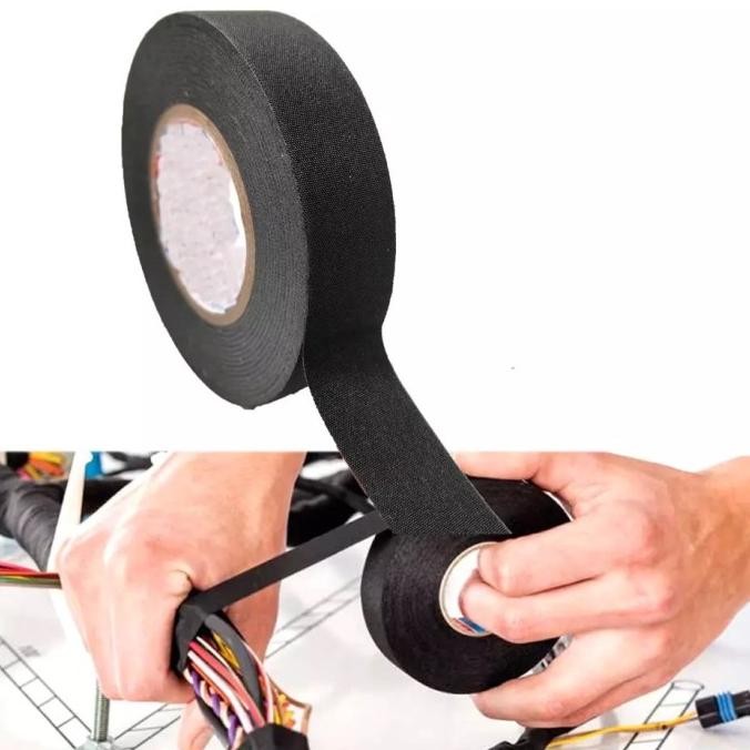 

Sale Isolasi Kabel Kain Tahan Panas Lakban Tape Adhesive Selotip Cloth