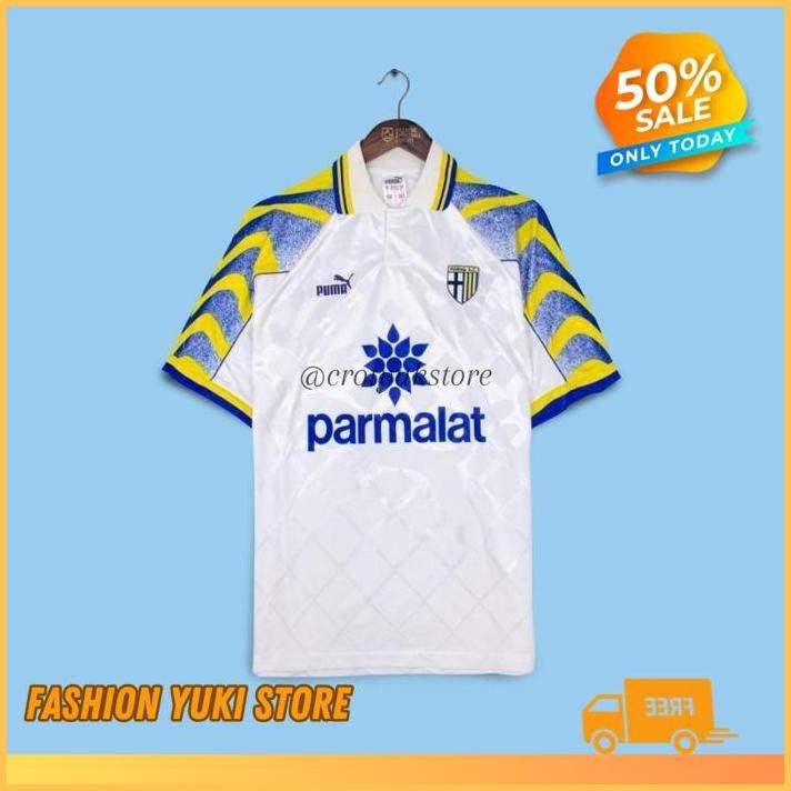 JERSEY BOLA RETRO KLASIK PARMA HOME 95/96 96/97 FUTSAL 1995 1996 1997 BAJU  OBRAL MURAH INDONESIA   