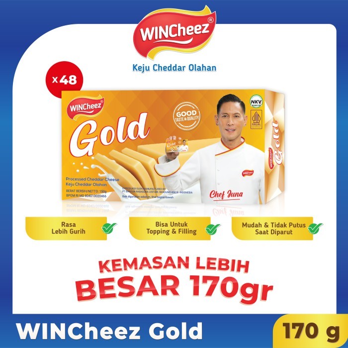 

WINCheez Keju GOLD 170 Gram x 1 Karton Isi 48 Pcs