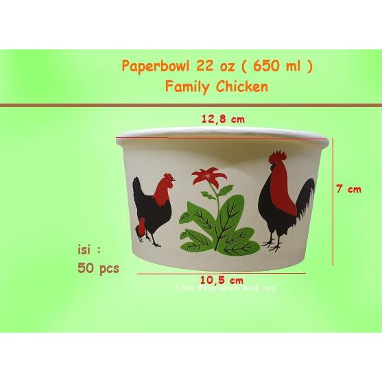 

sale! paper bowl 22 oz 650 ml ayam mangkok kertas food grade