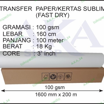 

transfer paper/kertas sublim (STICKY) 100gsm 1600mm x 100m