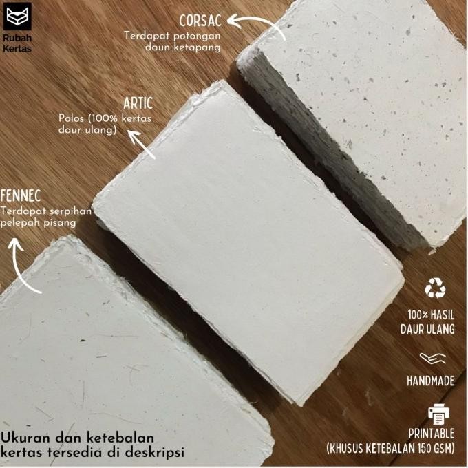 

sale! kertas daur ulang putih - 3 variant - 150 gsm