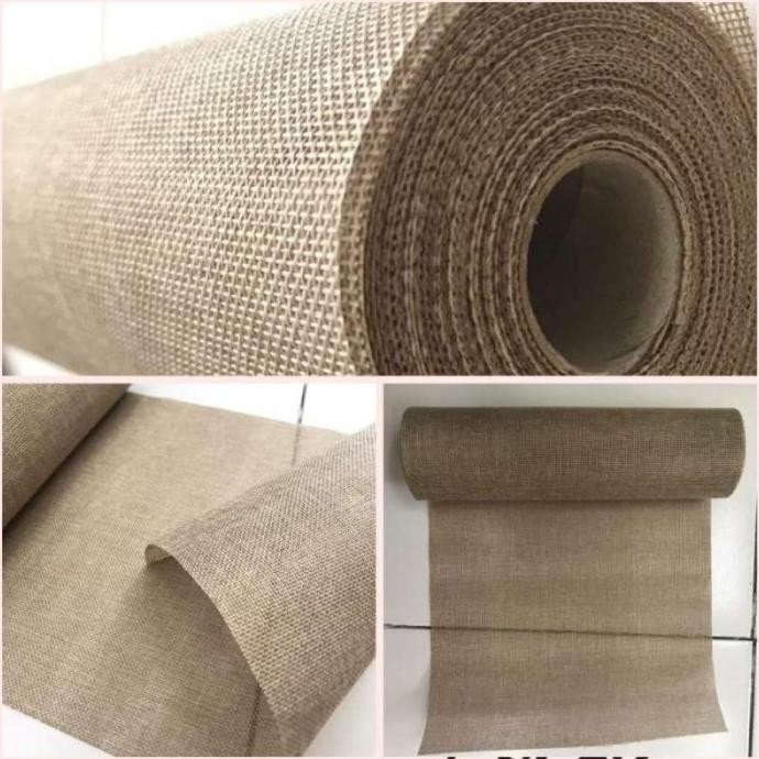 ___] kain goni sintetis roll bleach halus 1/2 yard warna gading tebal