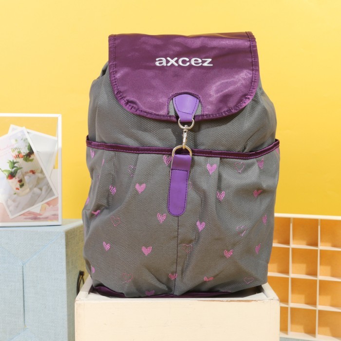 PRODUK TERBATAS Tas Ransel Sekolah Backpack Wanita Ungu Axcez