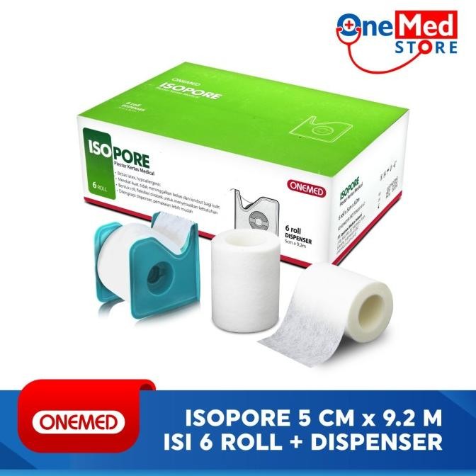 

sale! isopore 5cm x 9,2m + dispenser onemed plester kertas box isi 6 pcs