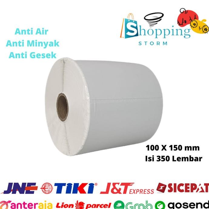 

sale! kertas thermal stiker label bare kertas struk kasir 100x150 isi 350