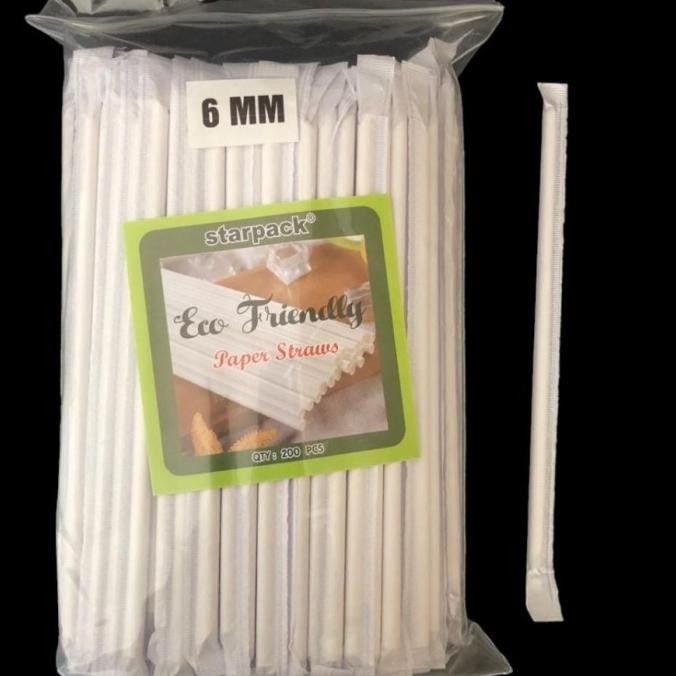 

sale! paper straw steril / sedotan kertas higienis 6mm