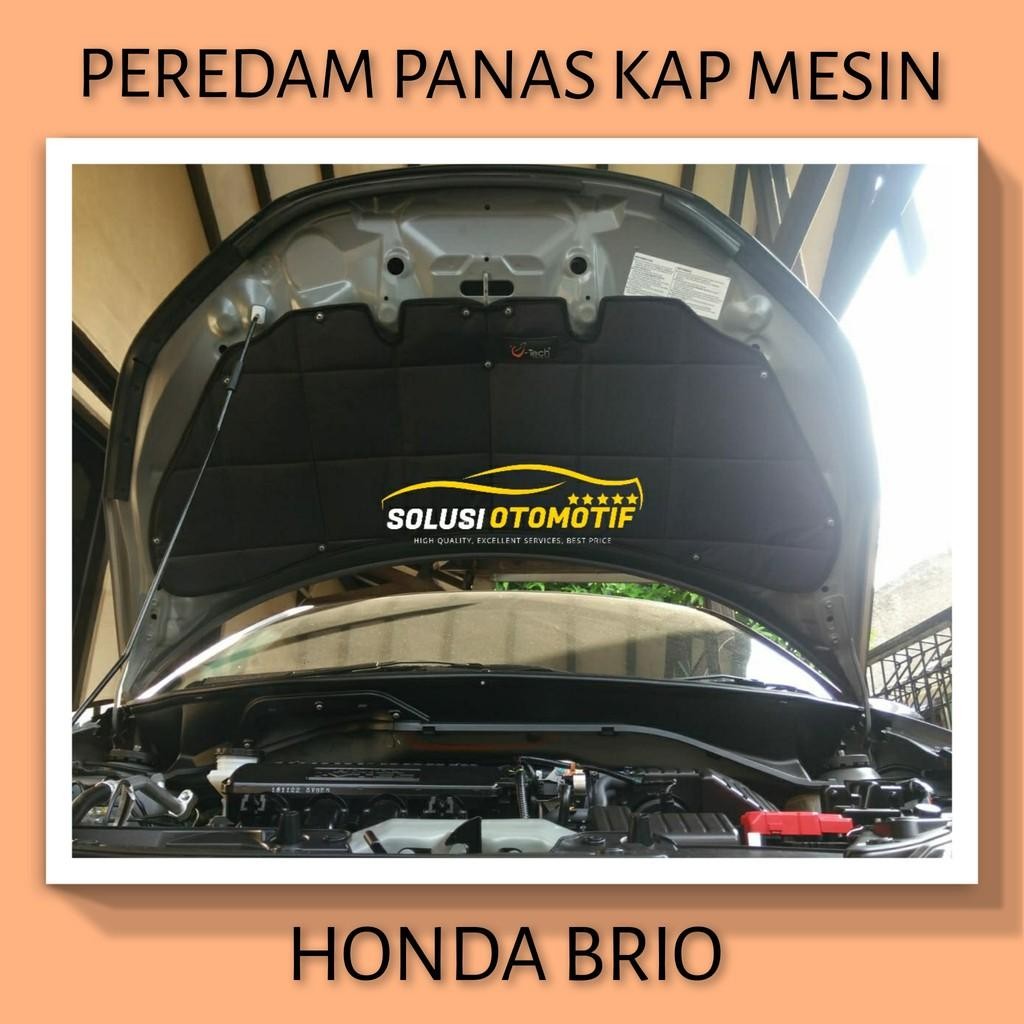 Honda Brio Satya Peredam Pelindung Panas Kap Mesin Aksesoris Variasi Mobil Vtech Original + Klip