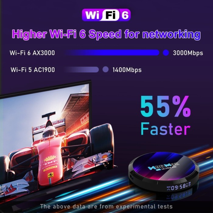 H96 MAX ANDROID 13 RAM 4GB/64GB ANDROID TV BOX RK3528 BLUETOOTH 5.0