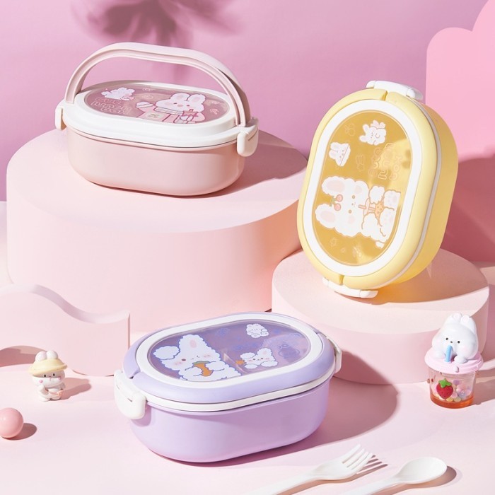 Kotak Makan Anak Karakter Unik/Lunchbox Bekan Anak Karakter Rabbit Kelinci Jl 6448