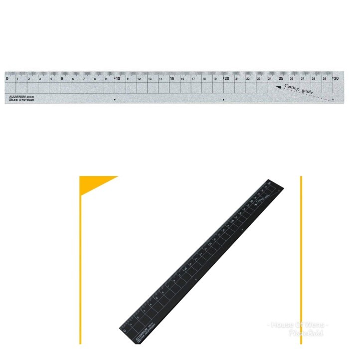 

KUTSUWA ALUMINUM RULER 30CM GOOD DESIGN CUTTING GRADE HI LINE XD30BK-5