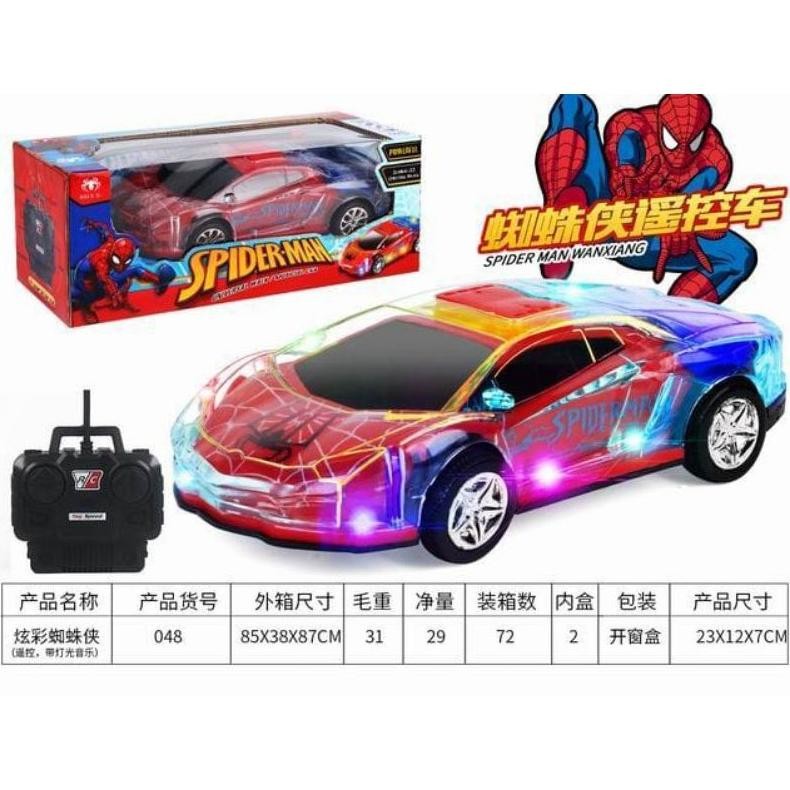 mobil Spiderman Full lampu remote control