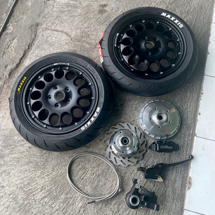 #@#@#@#@] Paket Upgrade Velg dan Ban Tubeless Ring 12 Vespa Klasik Excel Exclusive Px Npx