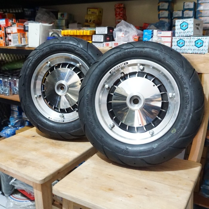 (:(:(:(] Paket Velg Ban Tromol Tubeless Ring 10 Vespa Px Excel Sprint Super Ps