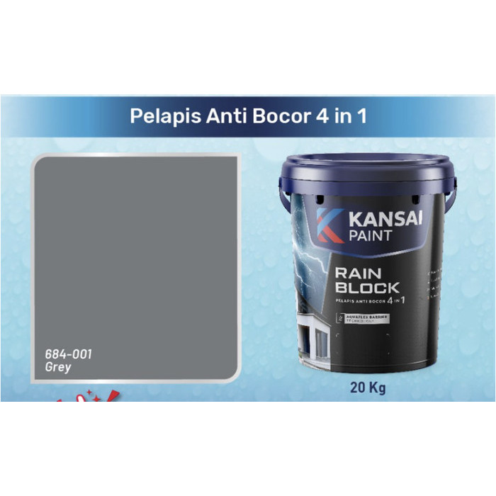 Kansai Paint Rain Block READY MIX / Pelapis Anti Bocor / Pail (20kg)