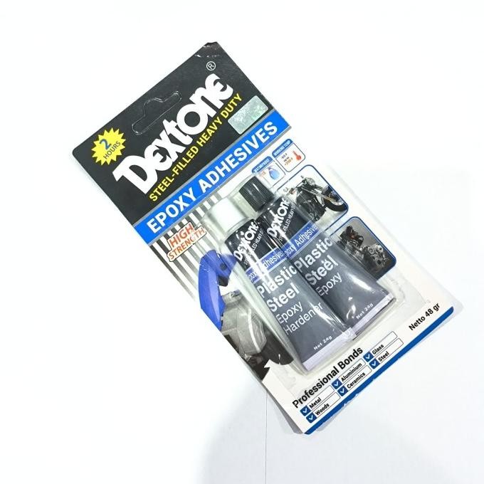 

Diskon LEM BESI CAMPUR DEXTONE 2 JAM 2JAM 2 HOURS PLASTIC PLASTIK STEEL 48GR lesmo99