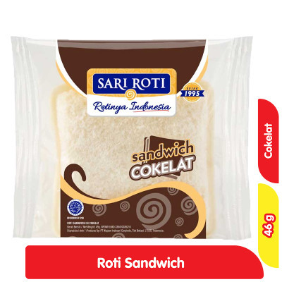 

Sari Roti Sandwich Isi Cokelat 46 g