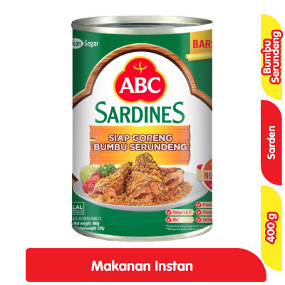 

ABC Sarden Siap Goreng Bumbu Serundeng 400 g