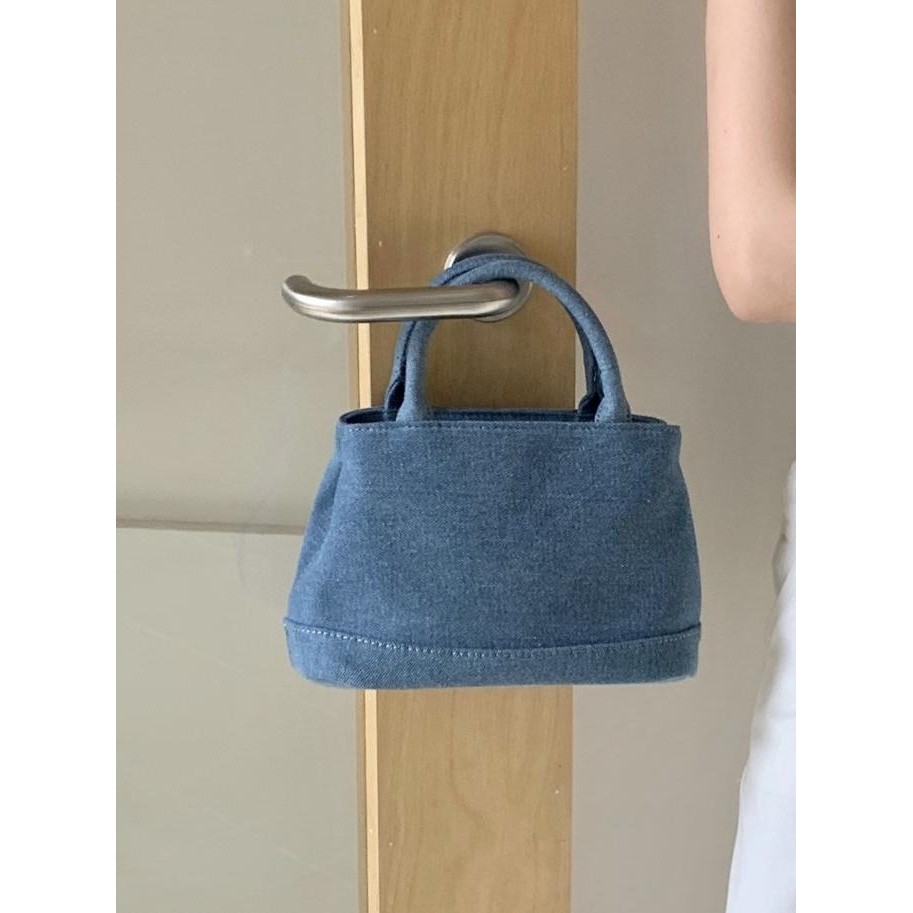 Grosir Handle Bag Bahan Jeans Kapasitas Besar - Tas Retro Korean Style - Tas Selempang Wanita Kantor